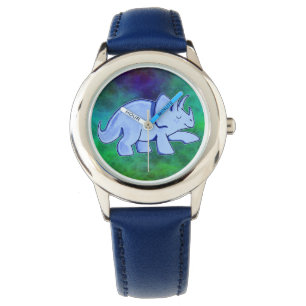 De Pulsera Reloj azul del Triceratops