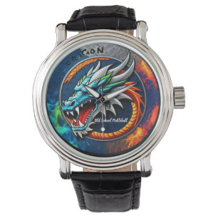 De Pulsera Reloj azul Old School Pickleball Dragon