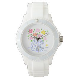 De Pulsera Reloj azul y blanco para Bouquet