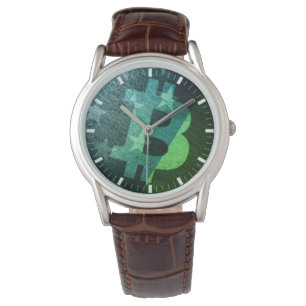 De Pulsera Reloj Bitcoin América ₿ (Verde)