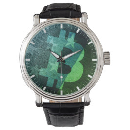 De Pulsera Reloj Bitcoin América ₿ (Verde)