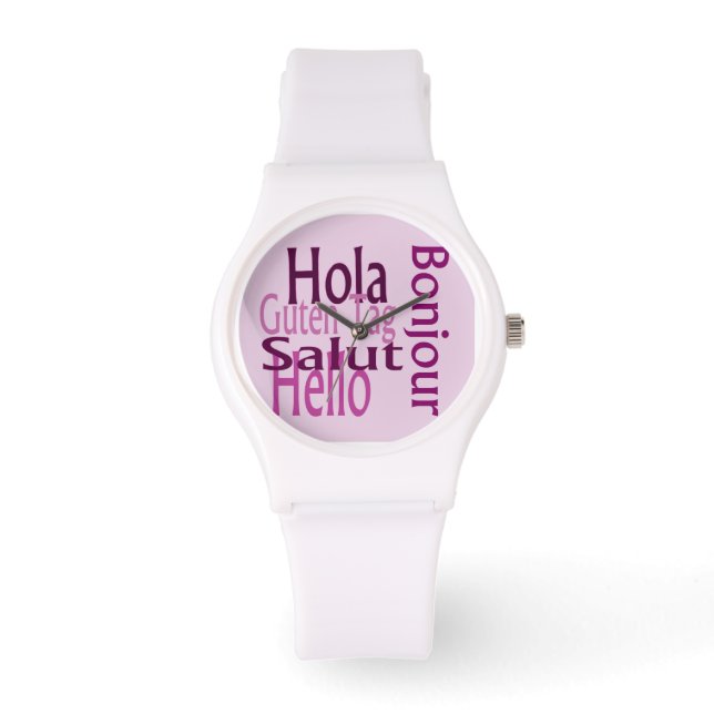 De Pulsera Reloj blanco deportivo (Anverso)