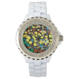 De Pulsera Reloj blanco floral (Dreaming)