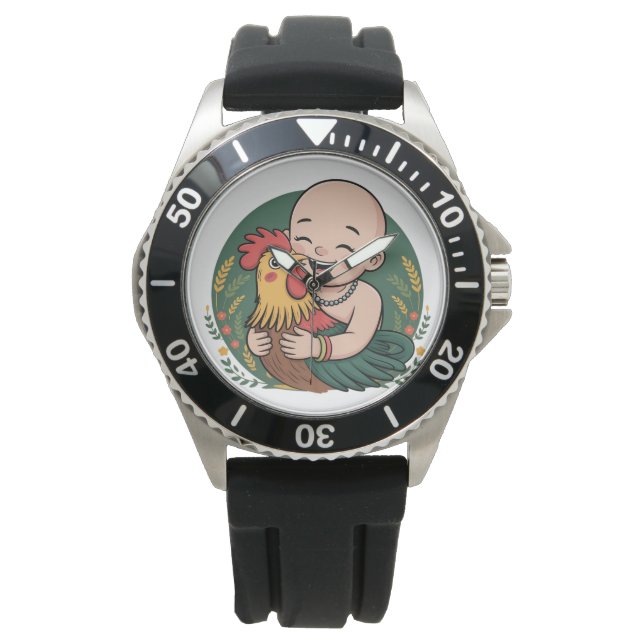 De Pulsera Reloj | Chloe Baby Abraza El Rooster (Anverso)