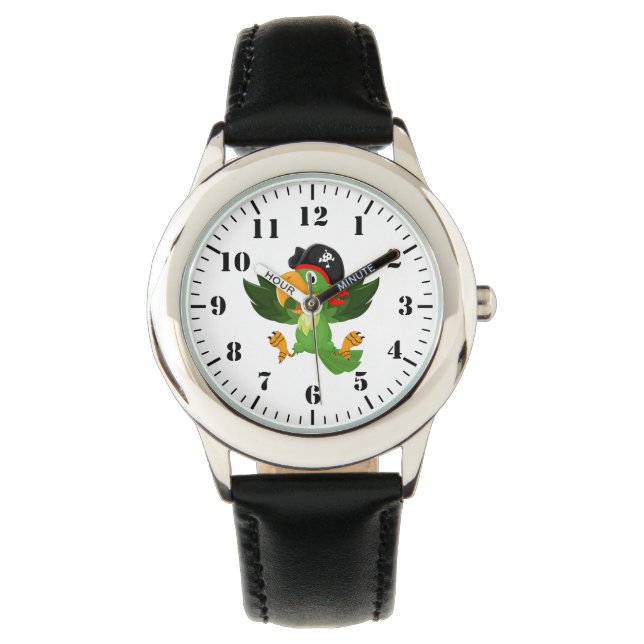 De Pulsera Reloj clásico infantil-Loro pirata (Anverso)