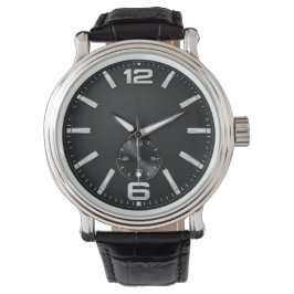 De Pulsera Reloj clásico negro con marco plateado
