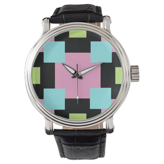 De Pulsera Reloj colorido y enlosado (Anverso)