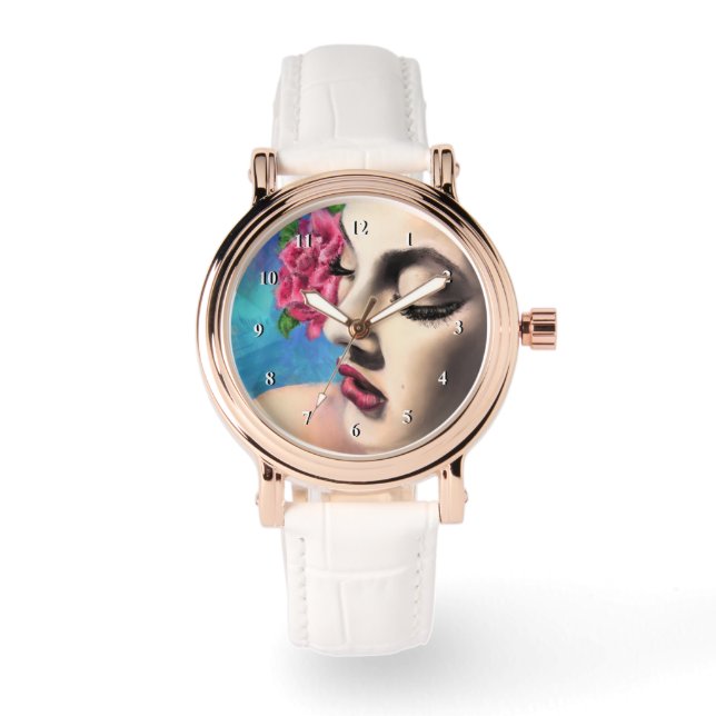 De Pulsera Reloj con Mujer Bonita (Anverso)