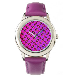 De Pulsera Reloj con Patrón Rosa Psicodélico