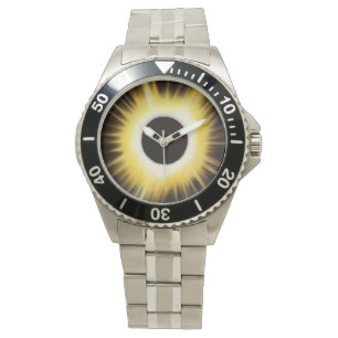 De Pulsera Reloj del acero inoxidable del eclipse