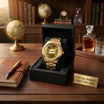 Reloj del Día del Padre Abuelo Monograma Mecánico 