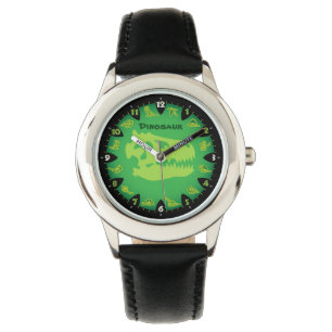 De Pulsera Reloj del dinosaurio verde del monstruo