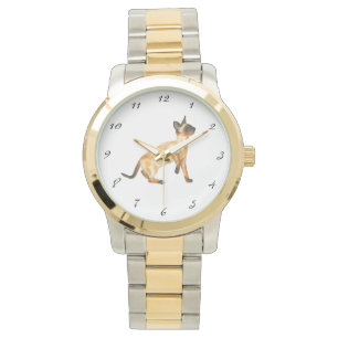 De Pulsera reloj del gato siamés del punto del sello