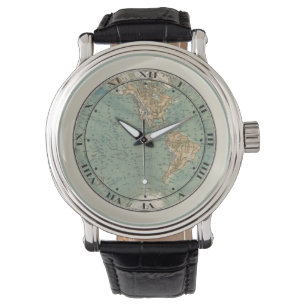 De Pulsera Reloj del mapa del mundo
