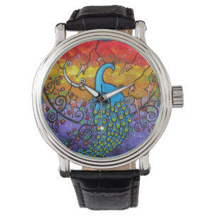 De Pulsera Reloj del pavo real del encantamiento