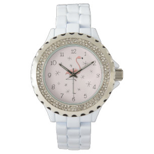 De Pulsera Reloj del rosa del flamenco