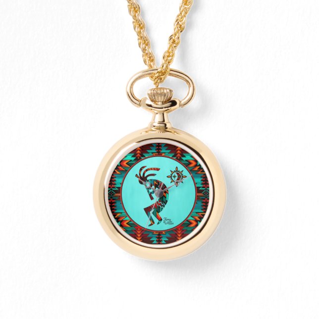 De Pulsera Reloj del Suroeste Kokopelli (Anverso)
