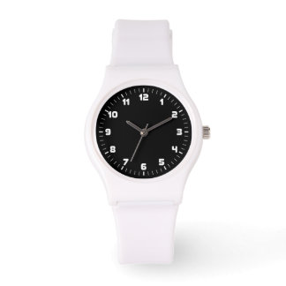 De Pulsera Reloj deportivo blanco y negro