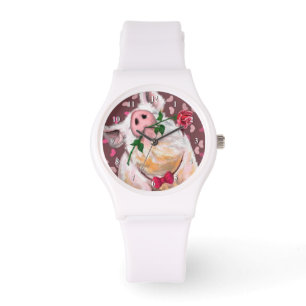 De Pulsera Reloj divertido con cerdo caballero - Regalo jugue