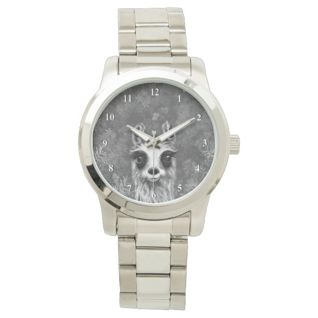 De Pulsera Reloj Divertido con Llama Curiosa (Anverso)
