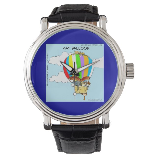 De Pulsera Reloj divertido unisex Gato Globo (Anverso)