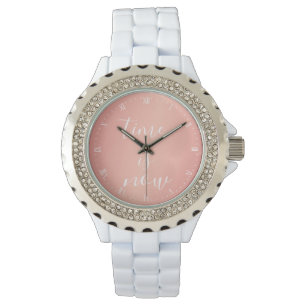 De Pulsera Reloj - el tiempo es rosado ahora