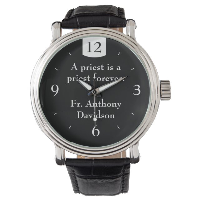 De Pulsera Reloj electrónico personalizado del sacerdote negr (Anverso)