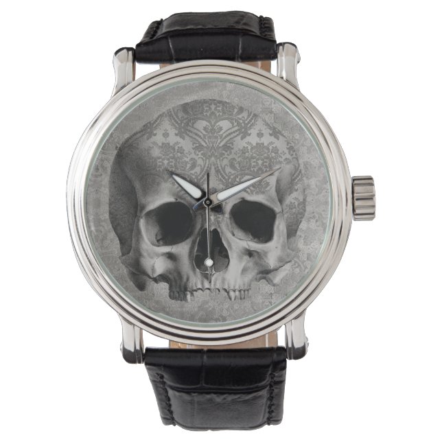 De Pulsera Reloj elegante pero espeluznante Brocade Skull (Anverso)