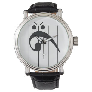 De Pulsera Reloj enojado del Clef bajo
