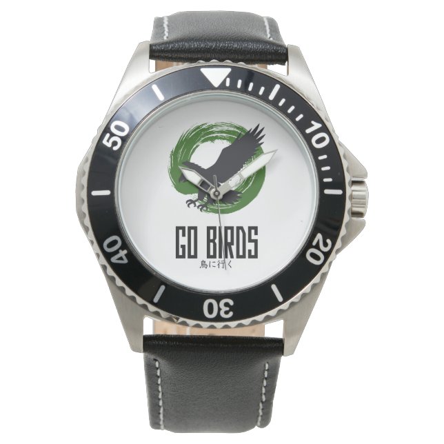 De Pulsera Reloj estilo japonés Go Birds (Anverso)