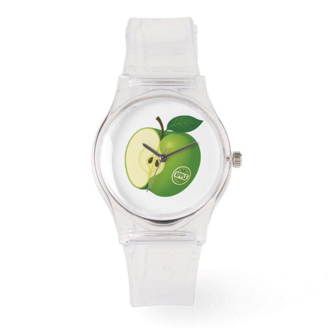 De Pulsera Reloj eWatch con manzana verde (Anverso)