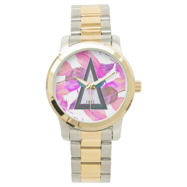 De Pulsera Reloj eWatch Flamingo Plm Feathers Espiritu Libre (Anverso)