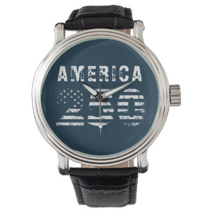 De Pulsera Reloj eWatch Grunge Text America 250 Azul