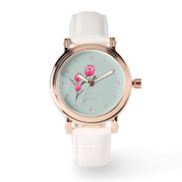 De Pulsera Reloj eWatch personalizado con floral Rosa