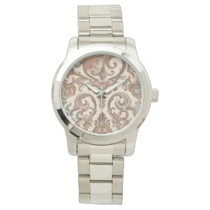 De Pulsera Reloj femenino, elegante clásico, patrón oro Rosa