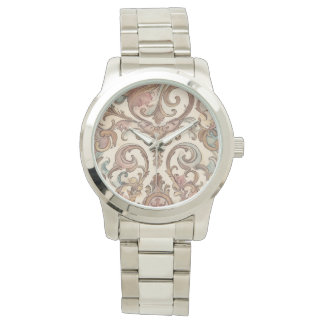 De Pulsera Reloj femenino, elegante clásico, patrón oro Rosa