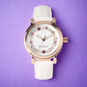 De Pulsera Reloj floral personalizado