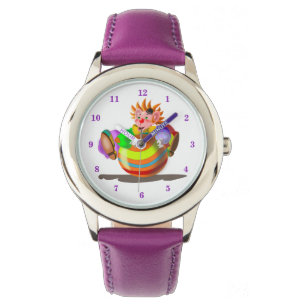 De Pulsera Reloj gracioso con payaso feliz