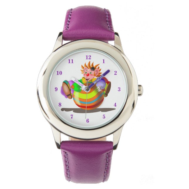De Pulsera Reloj gracioso con payaso feliz (Anverso)