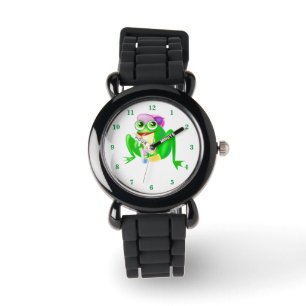 De Pulsera Reloj gracioso con sapo Fiesta feliz