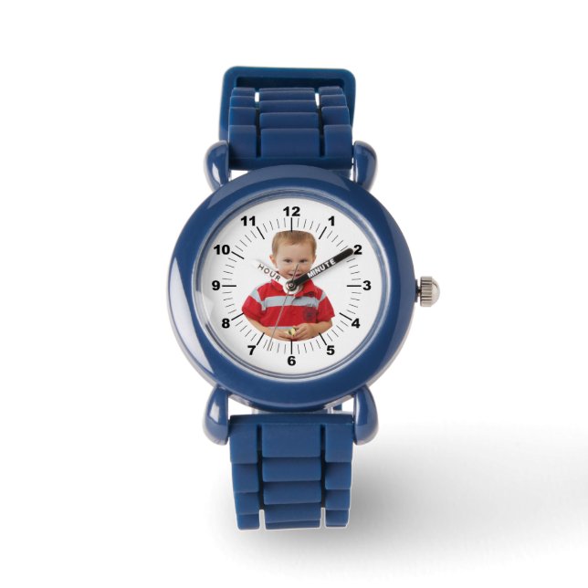 De Pulsera Reloj infantil - Personalizado - Azul (Anverso)