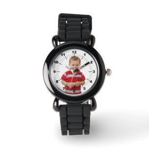 De Pulsera Reloj infantil - Personalizado - Silicona negra