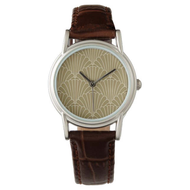De Pulsera Reloj inspirado en concha Art Deco (Anverso)