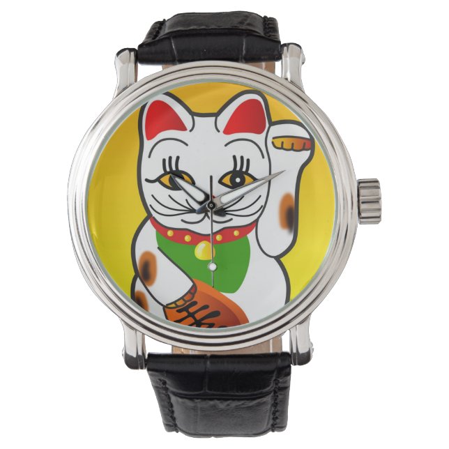 De Pulsera Reloj japonés Maneki Neko (Anverso)