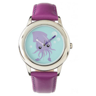 De Pulsera Reloj lindo del calamar