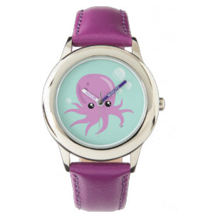 De Pulsera Reloj lindo del pulpo
