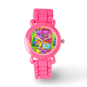 De Pulsera reloj maravilloso del rosa del estilo del hippie