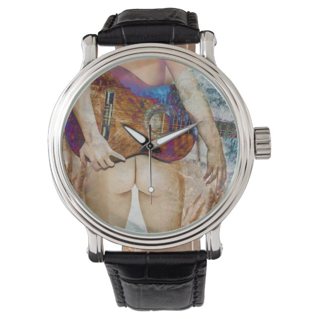 De Pulsera Reloj masculino con chica (Anverso)