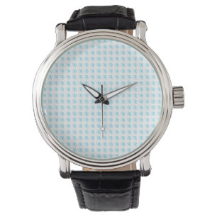 De Pulsera Reloj masculino con tortillas azules cubiertas