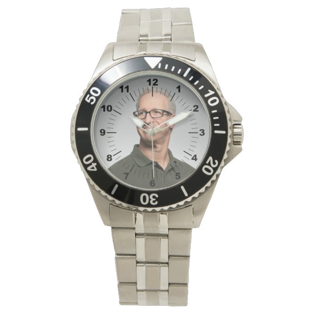 De Pulsera Reloj masculino - personalizado - acero inoxidable (Anverso)